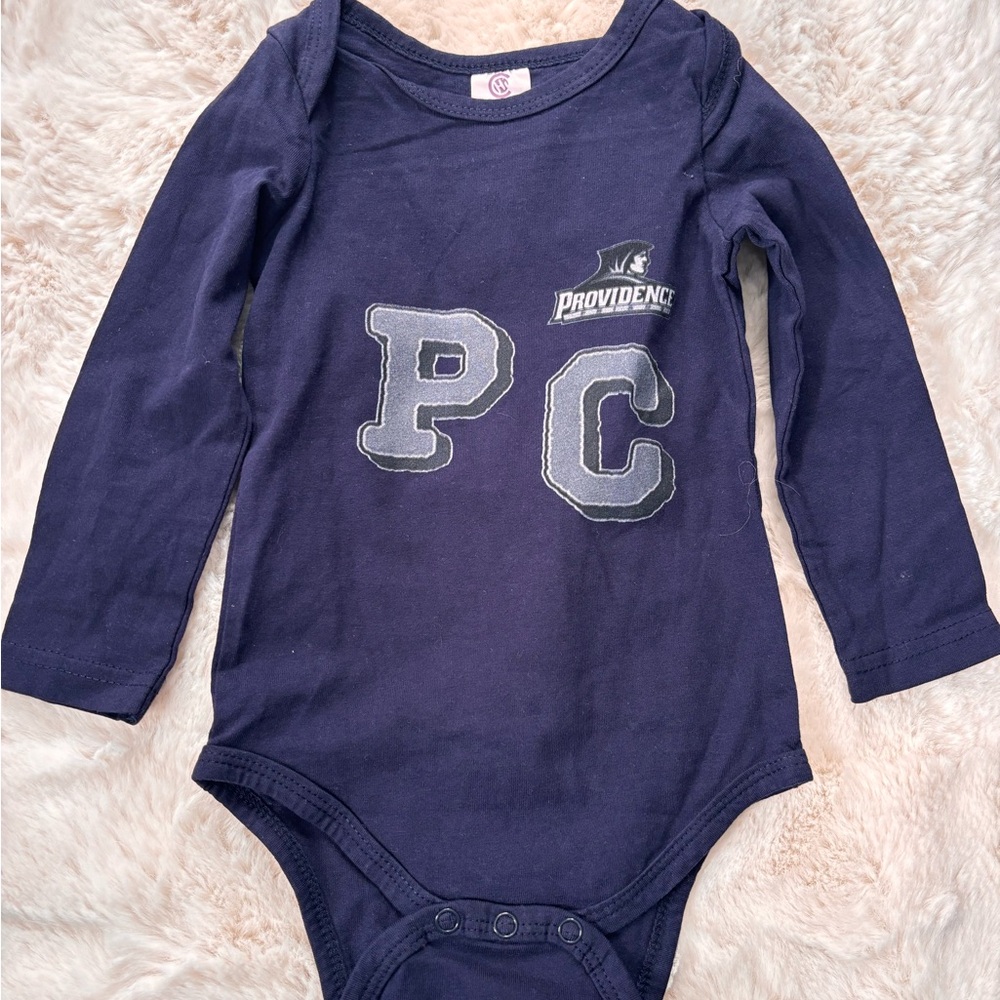 Providence College Baby Navy Long Sleeve Onesie